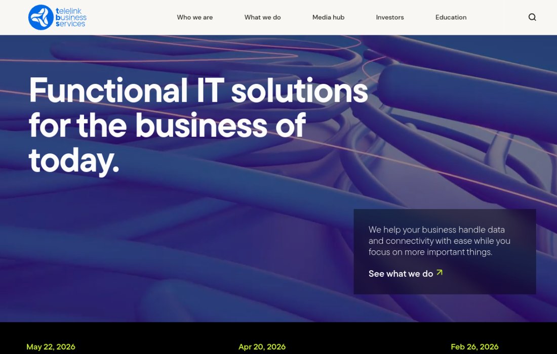 Начална страница на Telelink Business Services