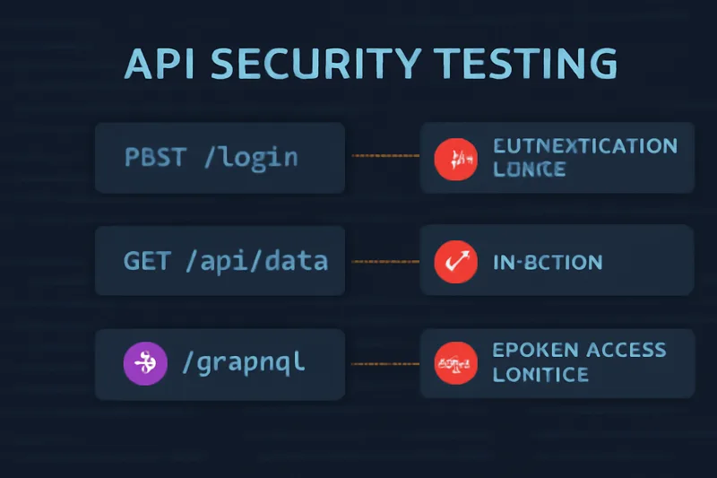 Илюстрация на тестване за сигурност на API - REST и GraphQL крайни точки, проверявани за уязвимости