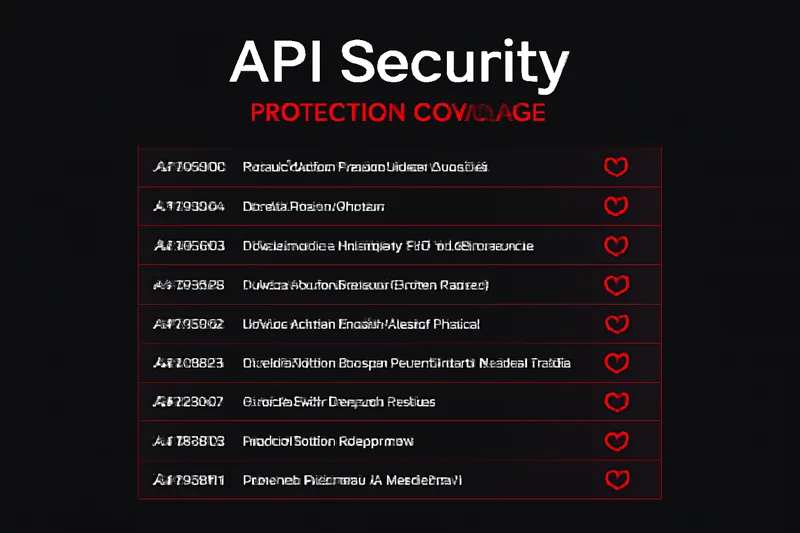 Визуализация на покритие на защитата по OWASP API Security Top 10