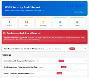 Интерфейс на Atlant 365 Auditor Script
